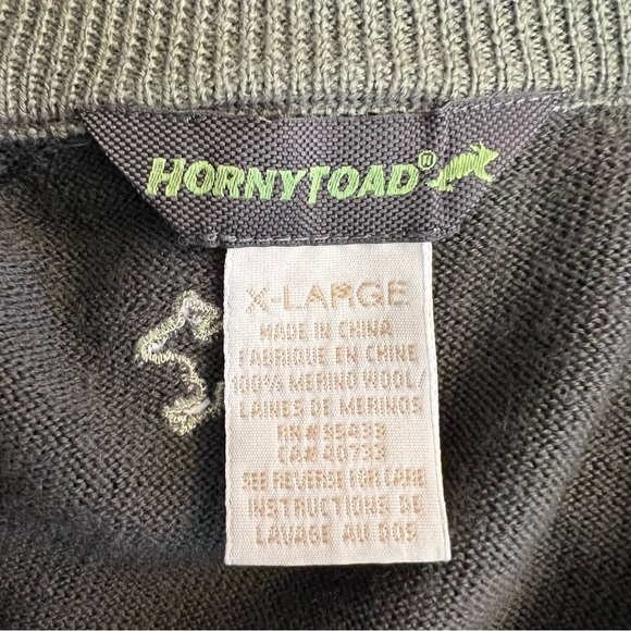 Horney Toad Men's100% Merino Wool 3/4 Zip Pull Over Sweater Size X-Large - Picture 4 of 6